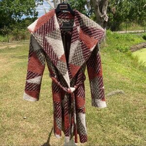 plenty by Tracy Reese Ladies Aztec Pattern Coat MD